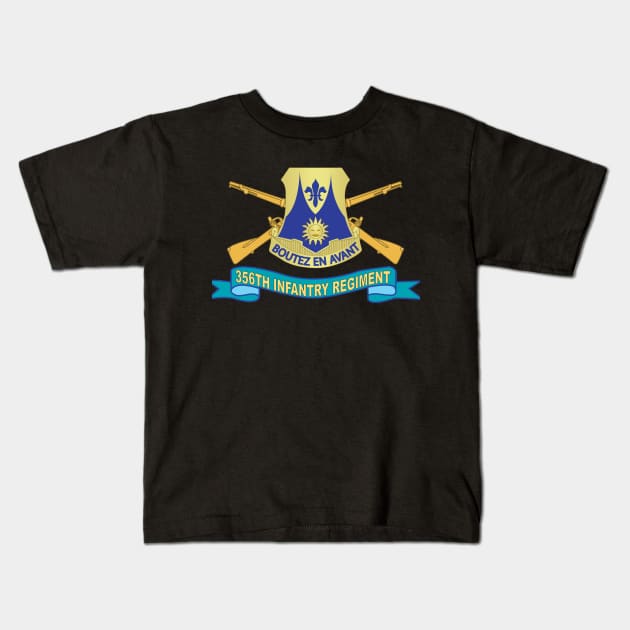 356th Infantry Regiment w Br - SSI - Ribbon X 300 Kids T-Shirt by twix123844